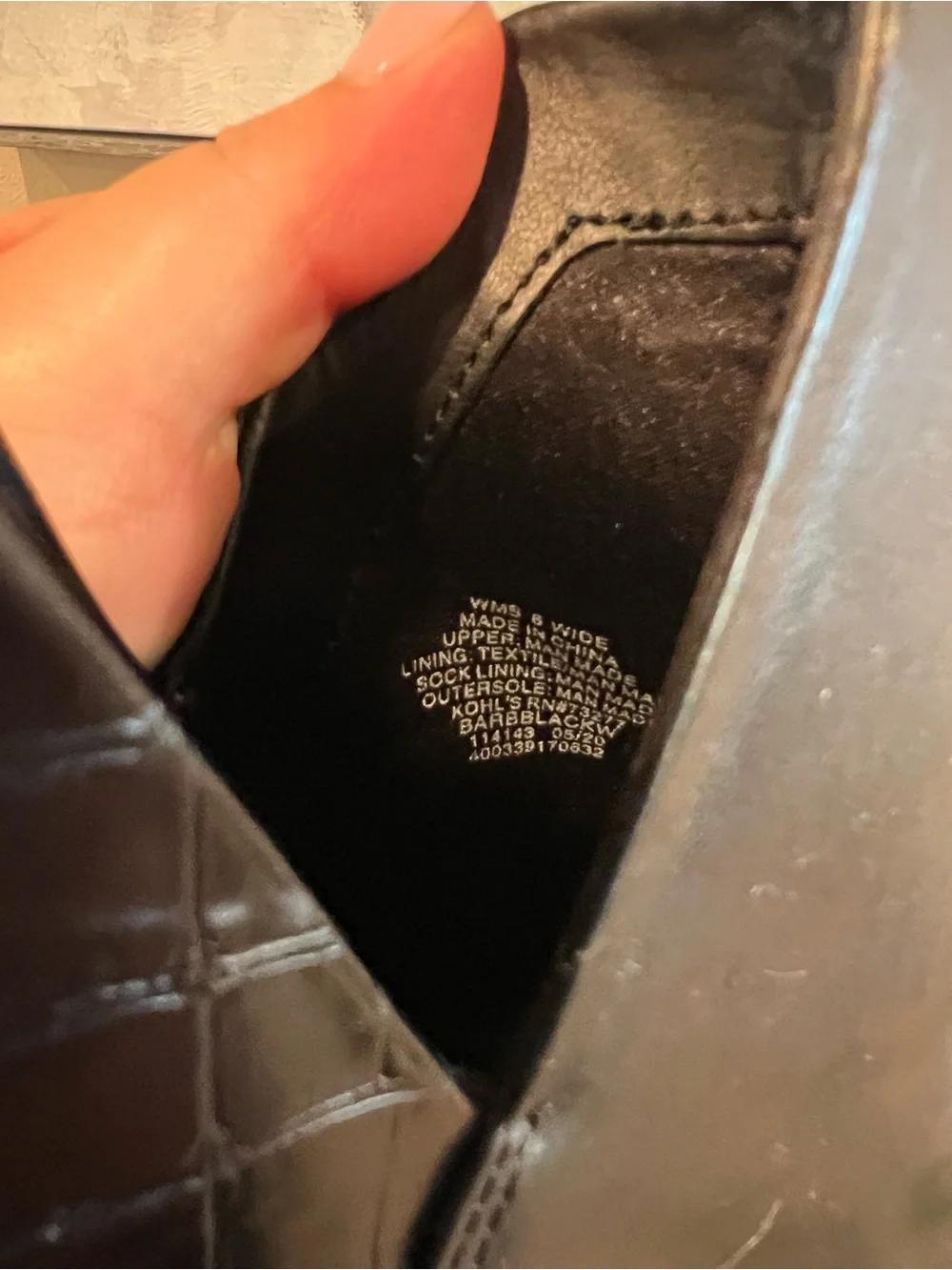 Women's Black Ankle Booties with Croc-Embossed Heel